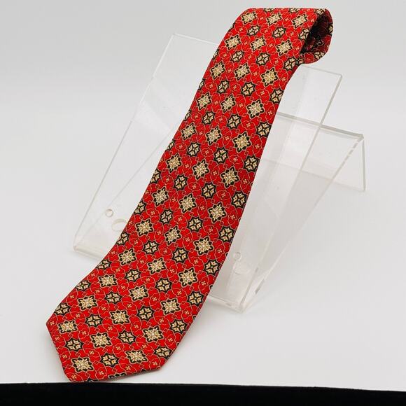 Crimson and Gold Versace Tie - Picture 1 of 5